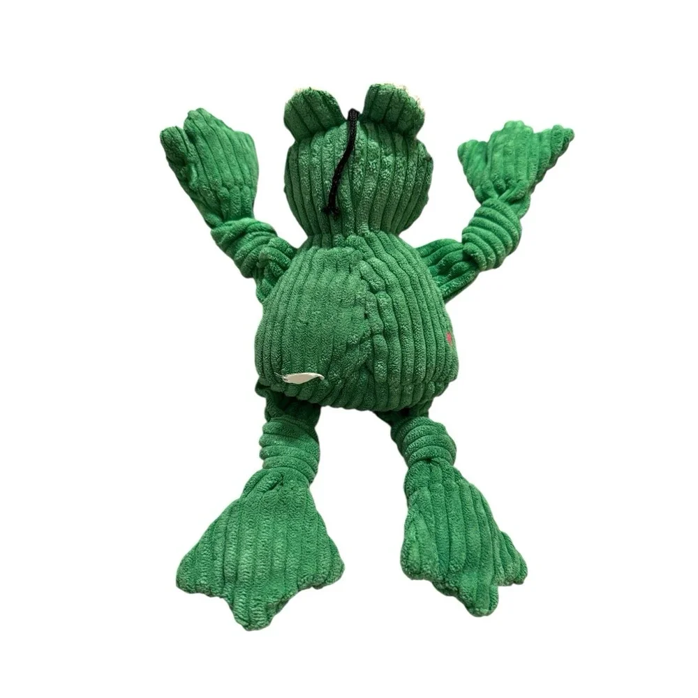 Small Frog Knottie Plush‎ Durable Multi Squeaky Dog Puppy Toy 7x12x20cm